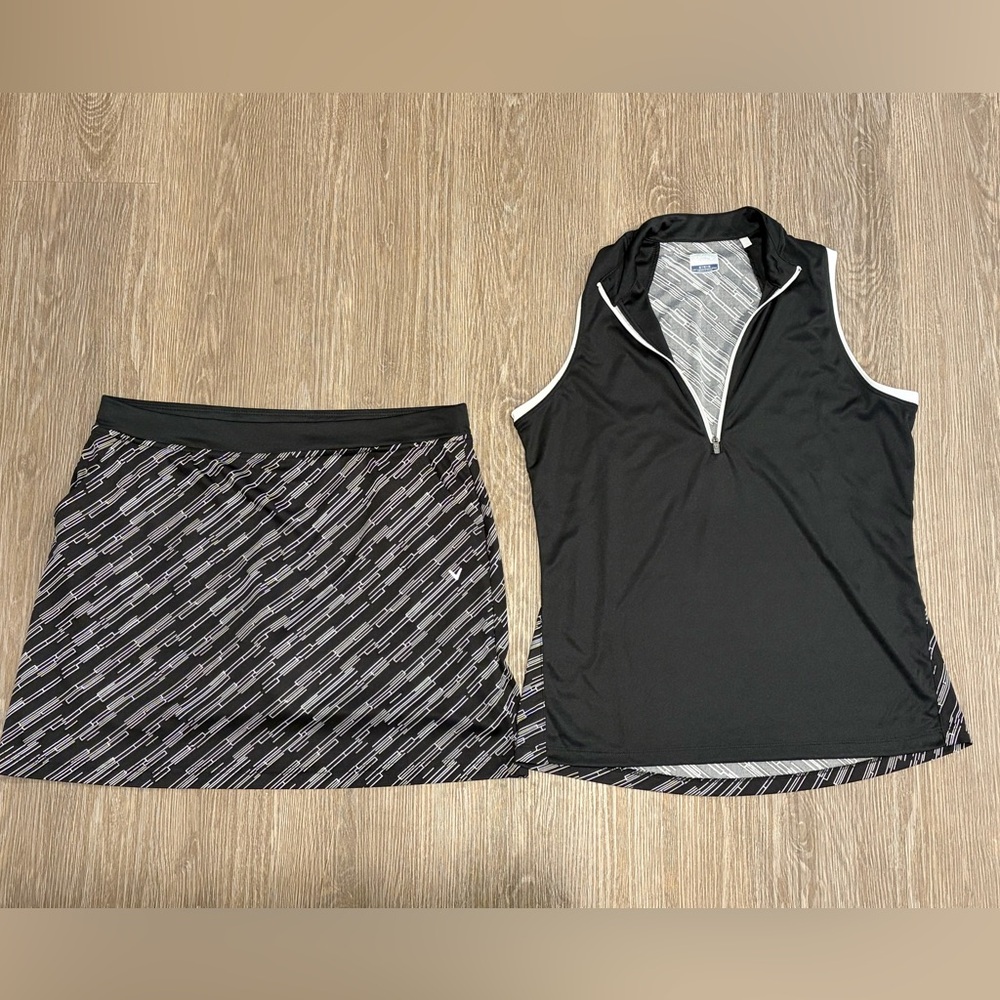 Callaway Black & White Mini Skort/Tank set. Top- Medium, Skort- Large.